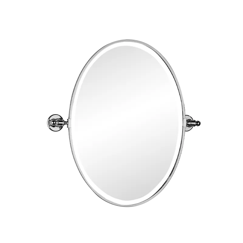 Oval mirror, pivoting, vertical, 360x475mm