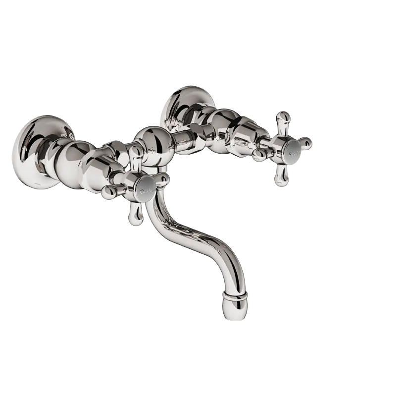 Wall-mounted mixer, horizontal bridge, 16/100 moveable spout