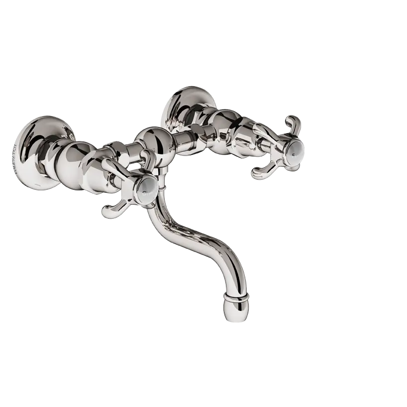 Wall-mounted mixer, horizontal bridge, 16/100 moveable spout