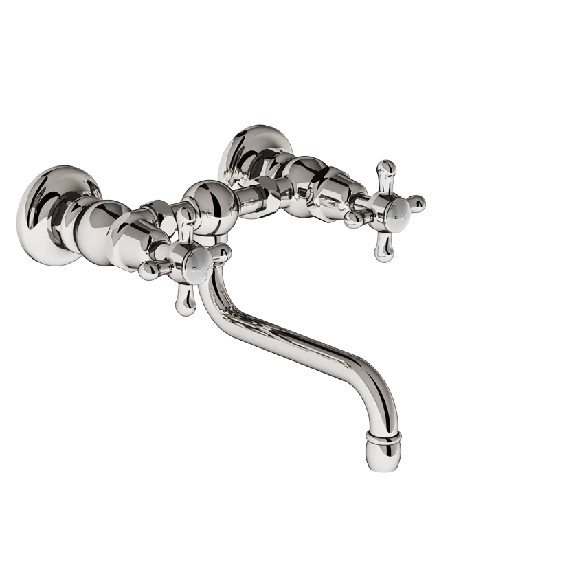 Wall-mounted mixer, horizontal bridge, 16/150 moveable spout