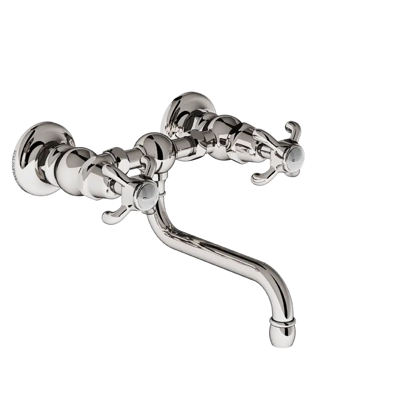 Wall-mounted mixer, horizontal bridge, 16/150 moveable spout