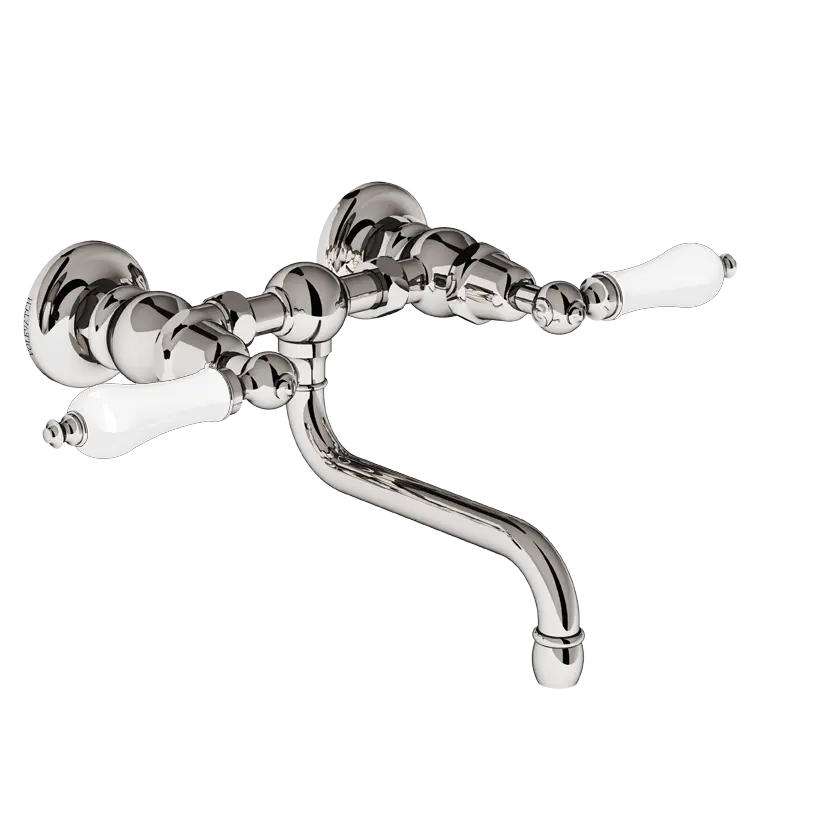 Wall-mounted mixer, horizontal bridge, 16/150 moveable spout