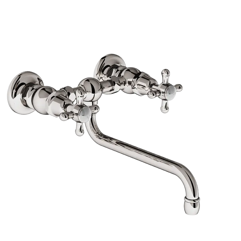 Wall-mounted mixer, horizontal bridge, 16/200 moveable spout