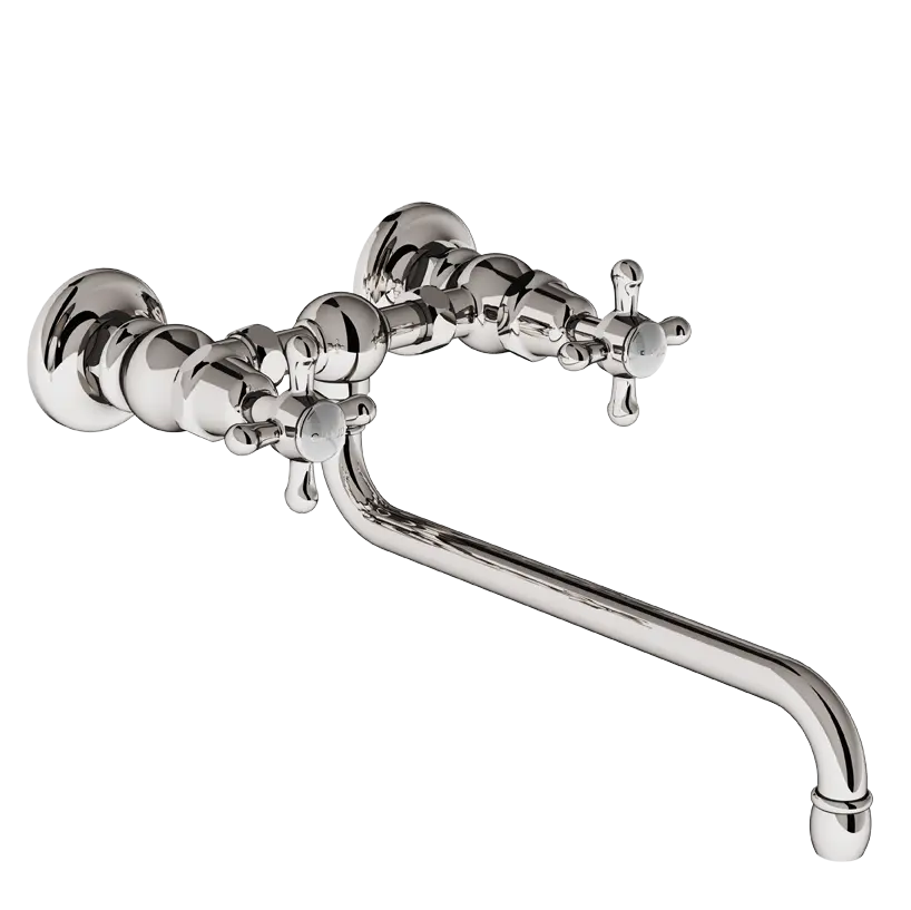 Wall-mounted mixer, horizontal bridge, 16/250 moveable spout