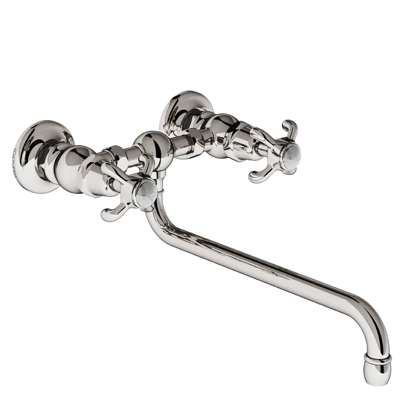 Wall-mounted mixer, horizontal bridge, 16/250 moveable spout