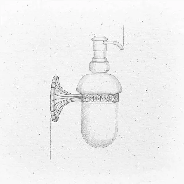 Wall-mounted basin liquid dispenser