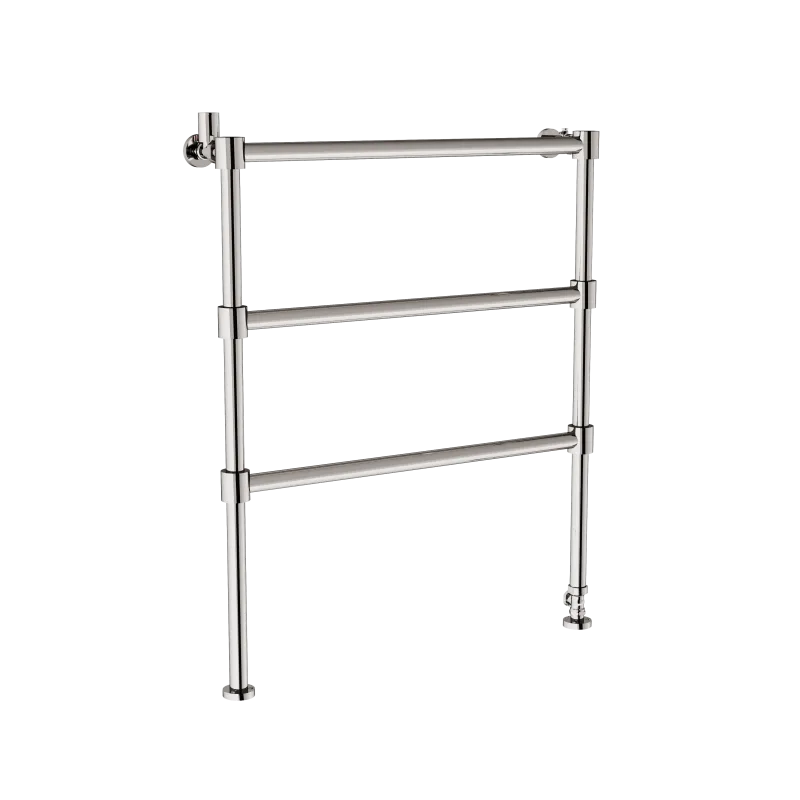 Towel rail Floor-mounted hydraulic towel rail (right hand side valve cock), valve cock and regulating tee included