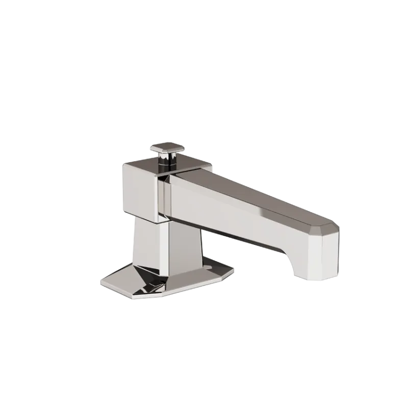 Deck-mounted straight tub spout 