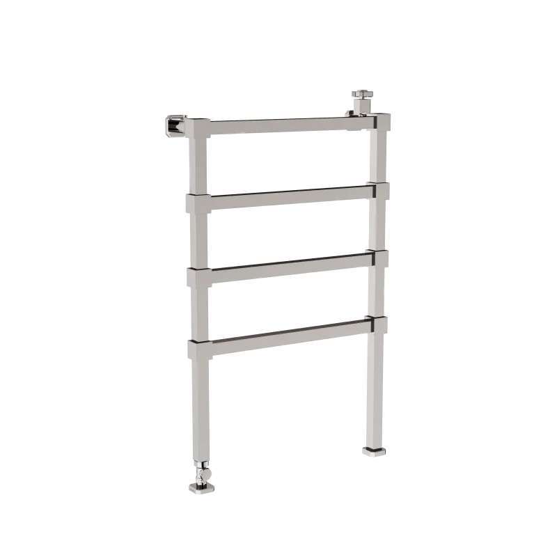 Floor-mounted hydraulic radiator 600x1000mm 4 rails, valve cock and regulating tee included