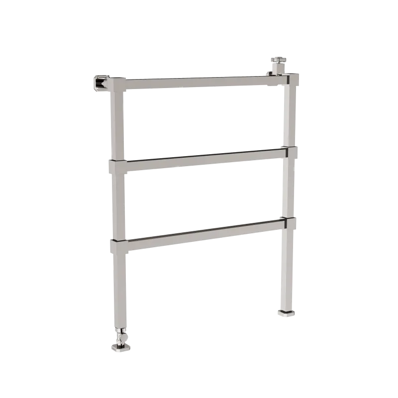 Floor-mounted hydraulic towel rail 800x1000mm 3 rails, valve cock and regulating tee included