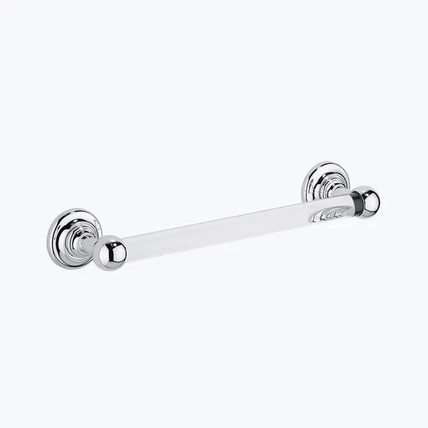  Volevatch Hardwares 300 mm grab rail with glass rod and full rosette
