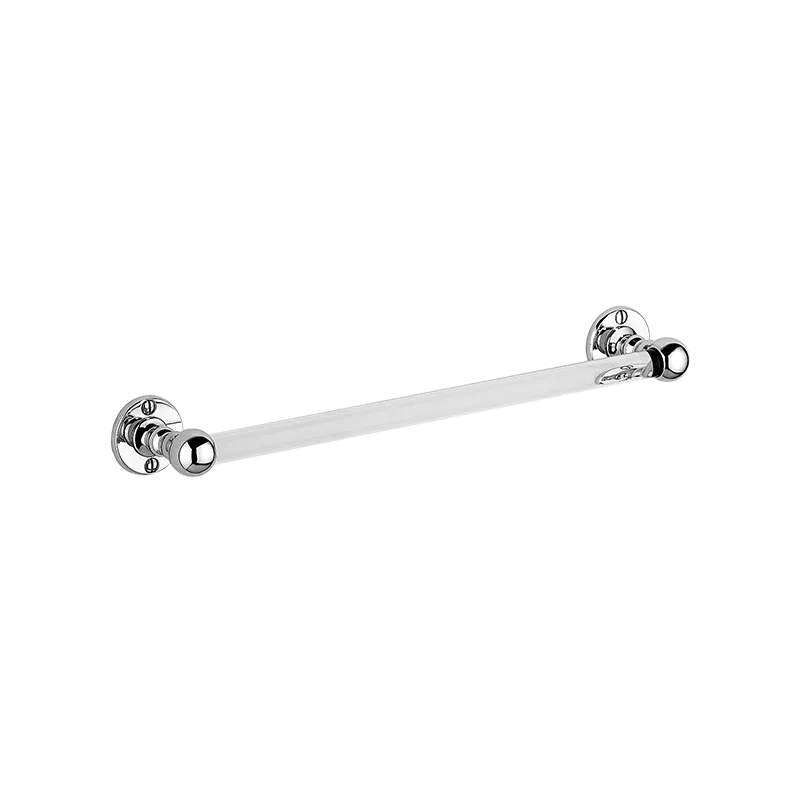  Volevatch Towel holders 300 mm towel rail with flat rosettes and glass rod