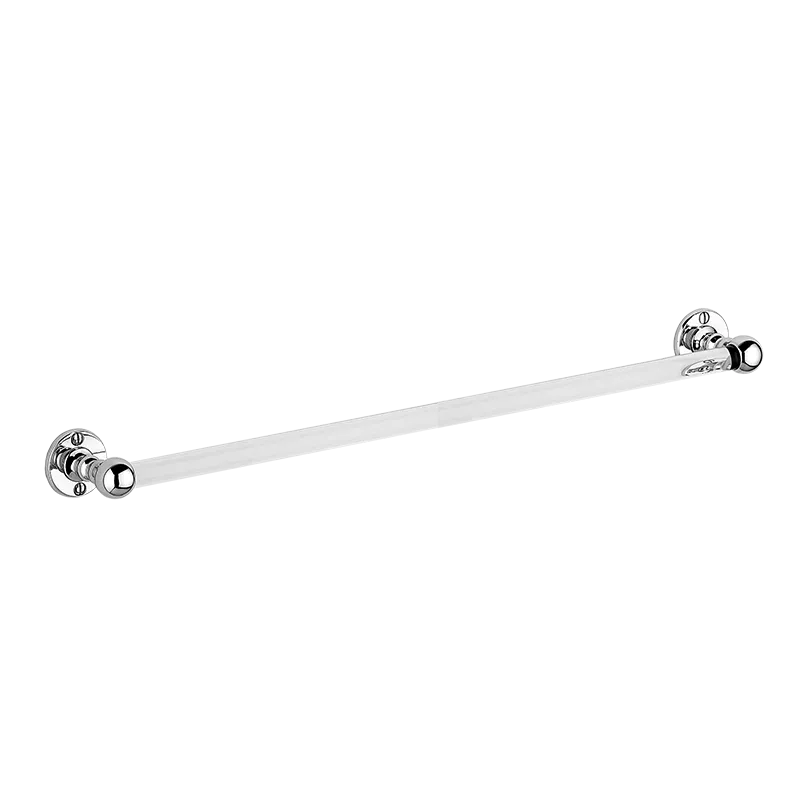  Volevatch Bistrot 600 mm towel rail with flat rosettes and glass rod
