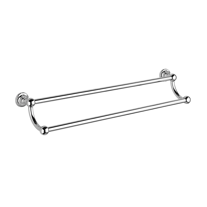  Volevatch Towel holders 800 mm double towel rails with full rosettes (glass or metal rod)