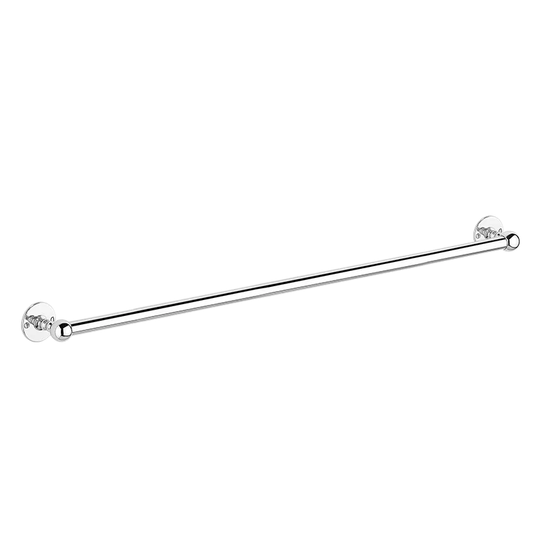  Volevatch Towel holders 800 mm towel rail with flat rosettes, and glass rod