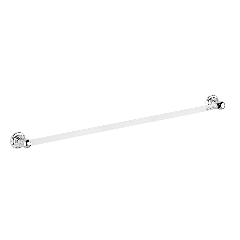  Volevatch Towel holders 800 mm towel rail with full rosettes, and glass rod