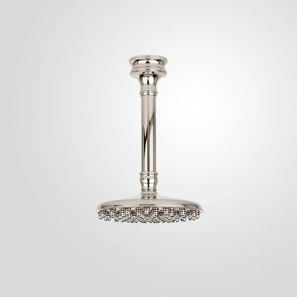Ceiling-mounted shower arm, Ø 200 nippled shower head