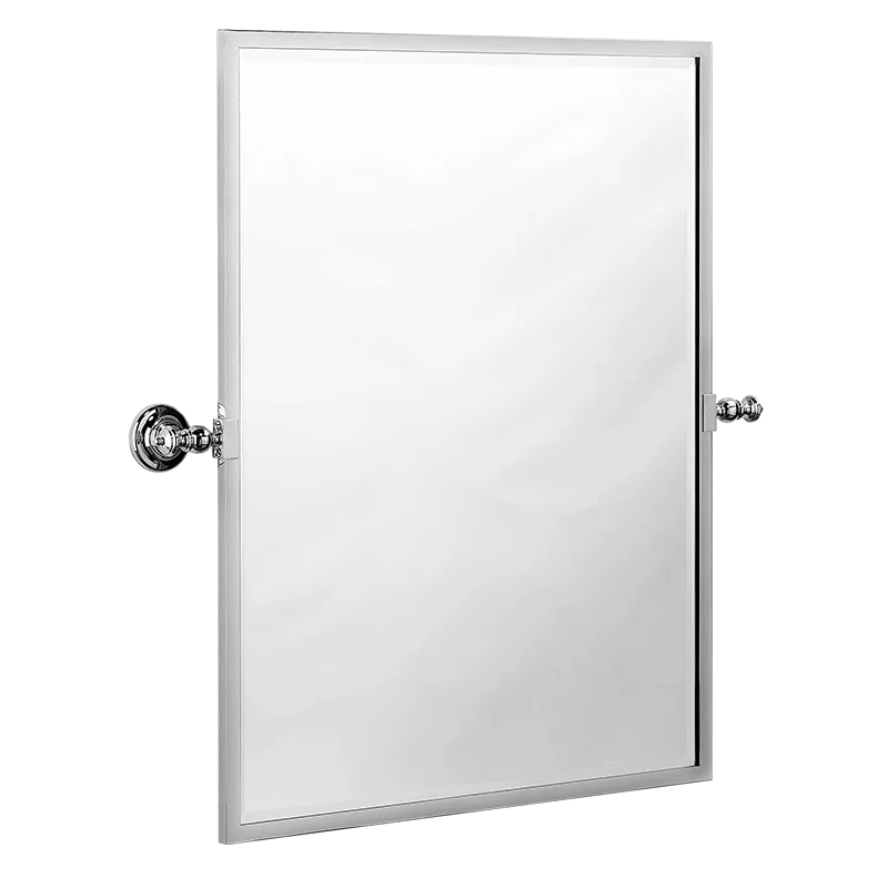 Rectangular mirror, pivoting, vertical, full rosettes, 550x700mm