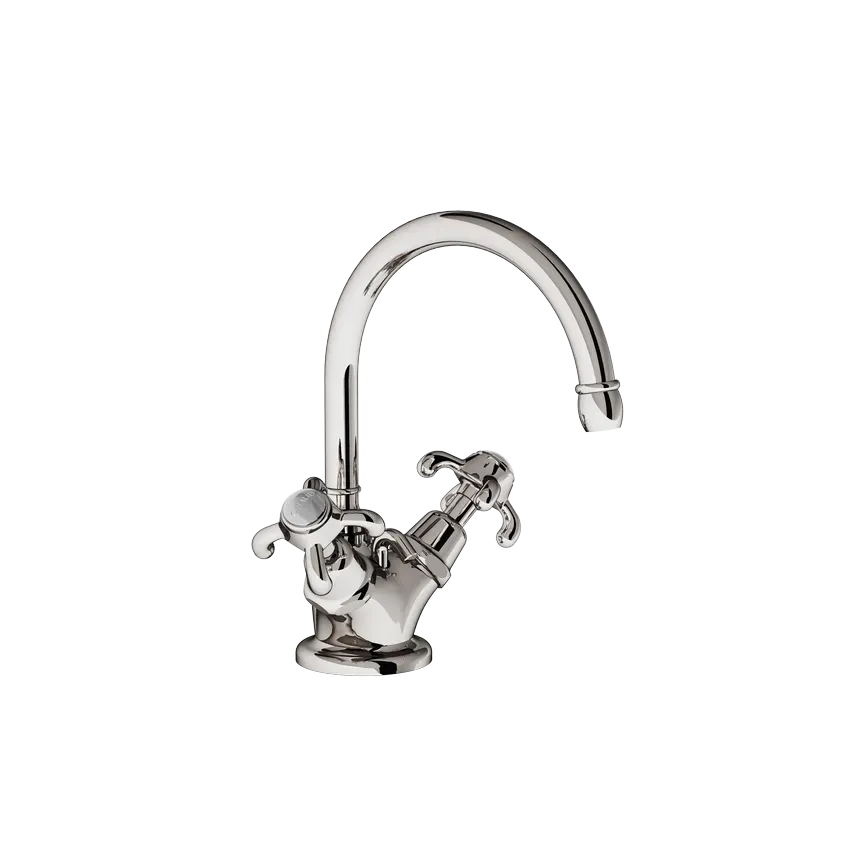  Volevatch Collection Single hole sink mixer, with escutcheon, 16/150 moveable swan neck spout integrated drain 