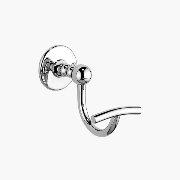 Single robe hook, with flat rosette