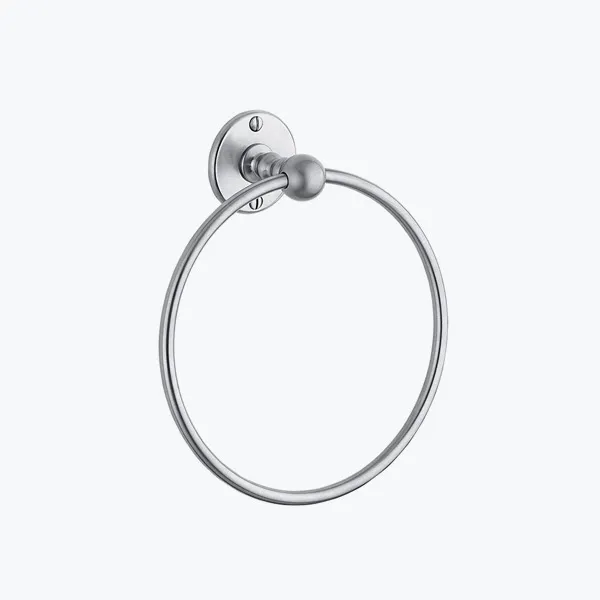 Small towel ring with flat rosette (exposed screws) 