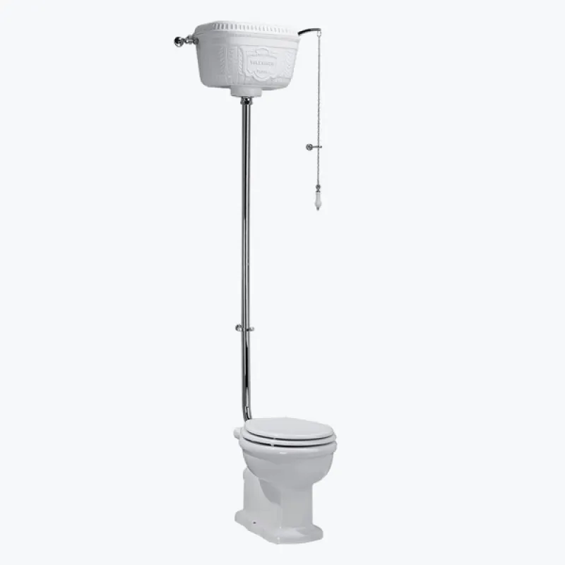 Volevatch Collection Volevatch high level cistern with mechanism and porcelain flushing handle