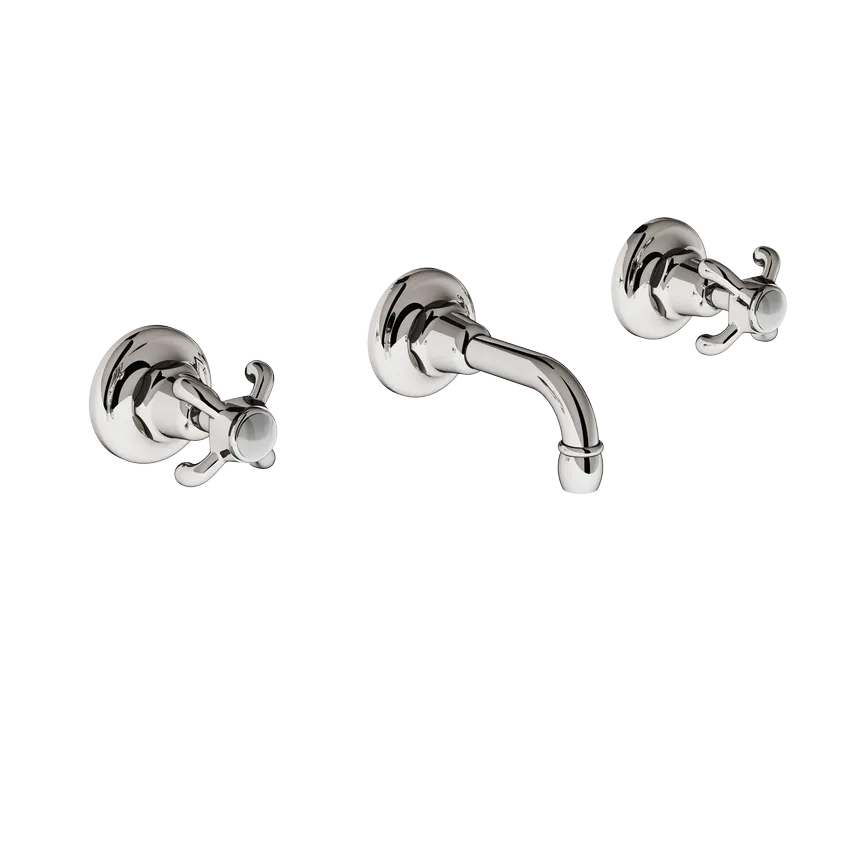  Volevatch Collection Wall-mounted 3-hole mixer for hand-wash, 110 mm straight spout 