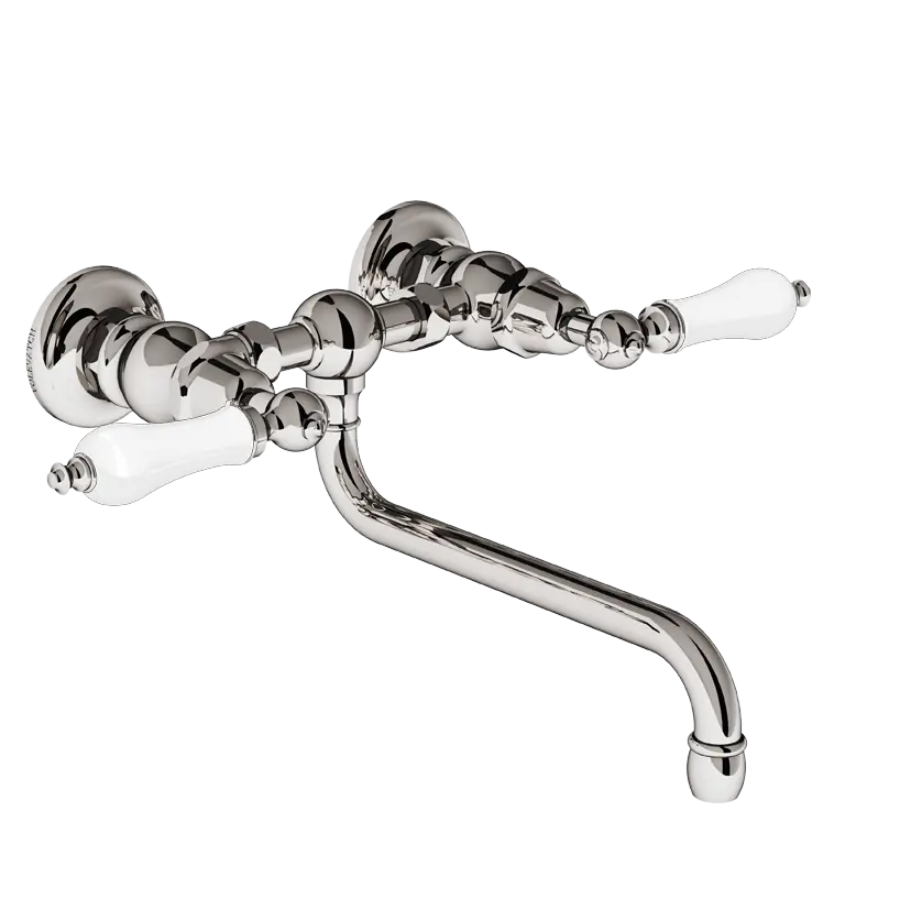  Volevatch Kitchen Wall-mounted mixer, horizontal bridge, 16/200 moveable spout