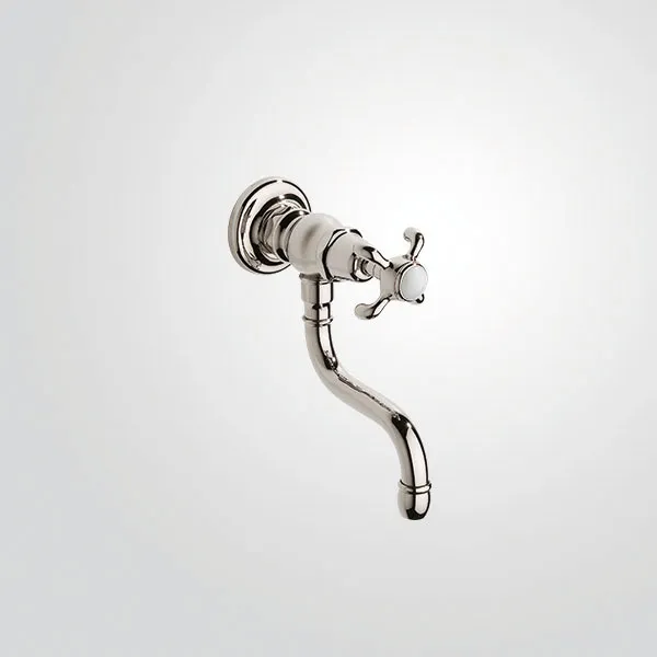 Wall-mounted single hole tap