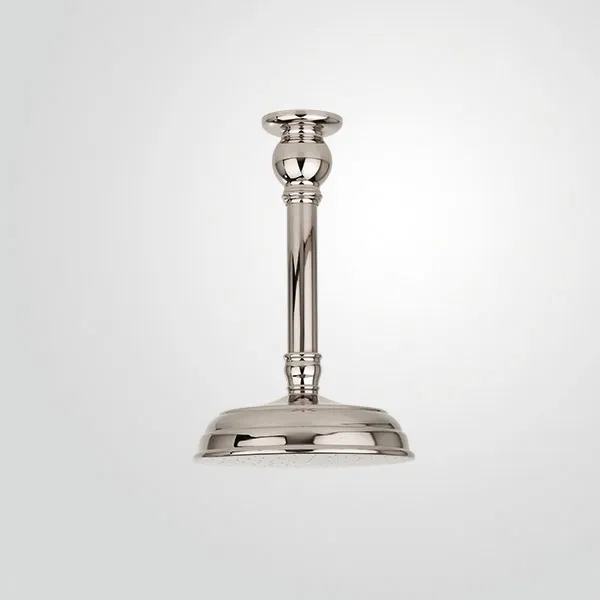 Carpe & Lyre Ceiling-mounted shower arm, domed-top shower head