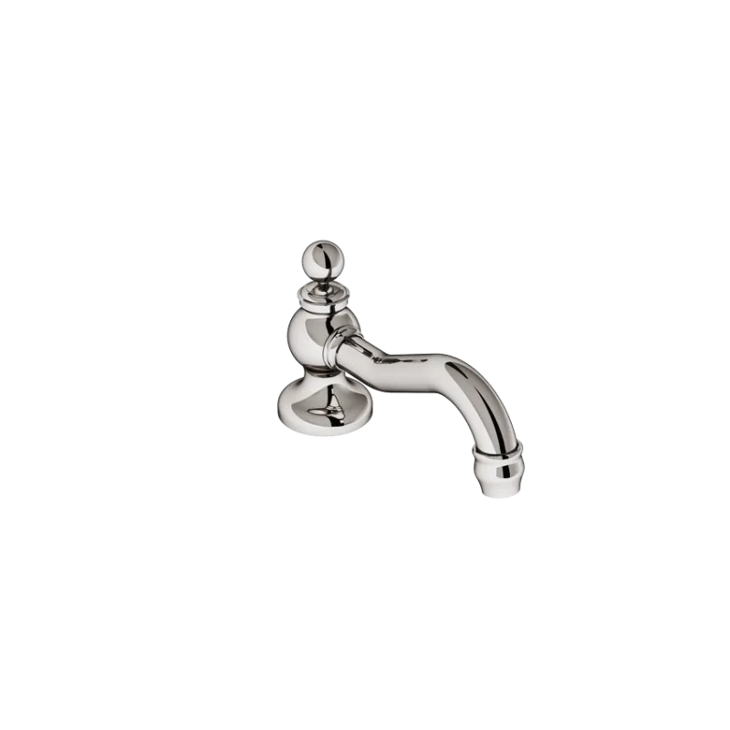 Deck-mounted Lyre tub spout, with integrated diverter