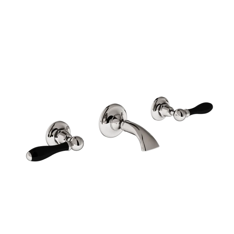  Volevatch Carpe & Lyre Wall-mounted 3-hole mixer, short Carpe spout