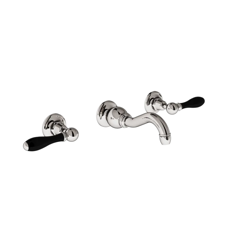  Volevatch Bathroom Wall-mounted Lyre 3-hole mixer with short spout