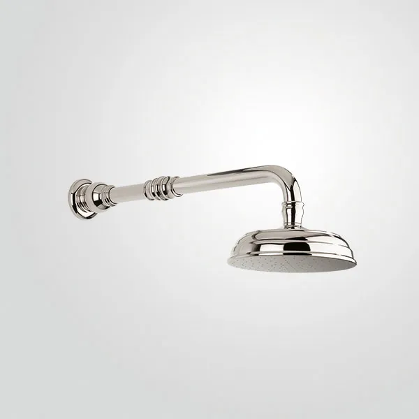  Volevatch Taps Wall-mounted straight arm, Ø 200 domed-top shower head