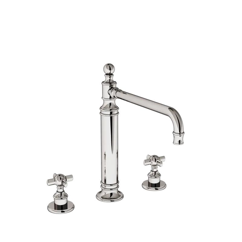  Volevatch Kitchen 3-hole mixer raised H315, moveable spout, deck-mounted valves without integrated drain
