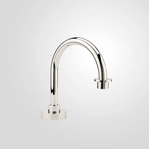 Deck-mounted bath tub spout, fixed spout