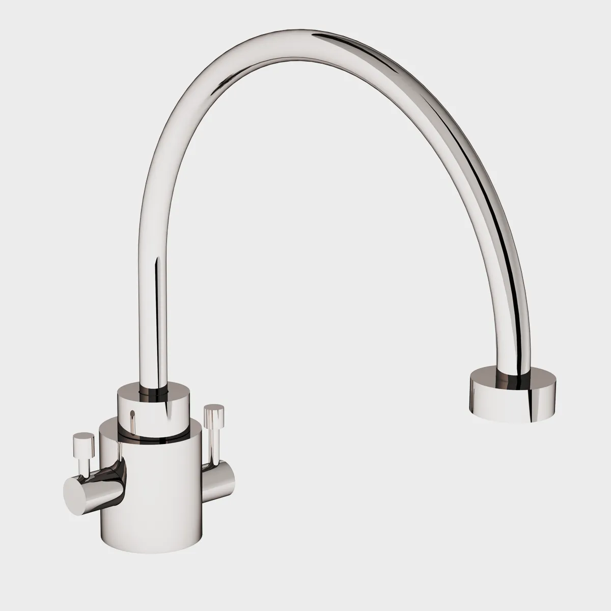  Volevatch Taps Large single hole kitchen mixer with integrated drain