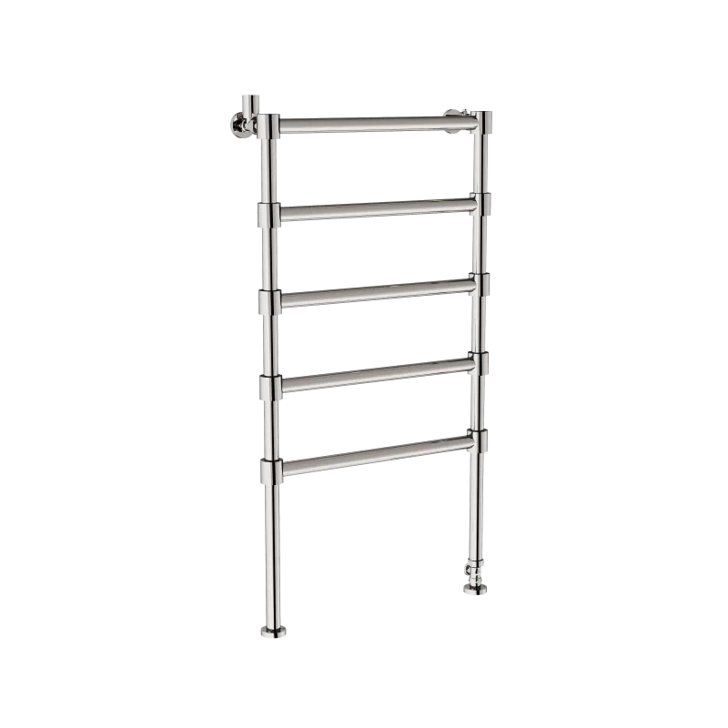 Towel rail Floor-mounted hydraulic towel rail (right hand side valve cock), valve cock and regulating tee included