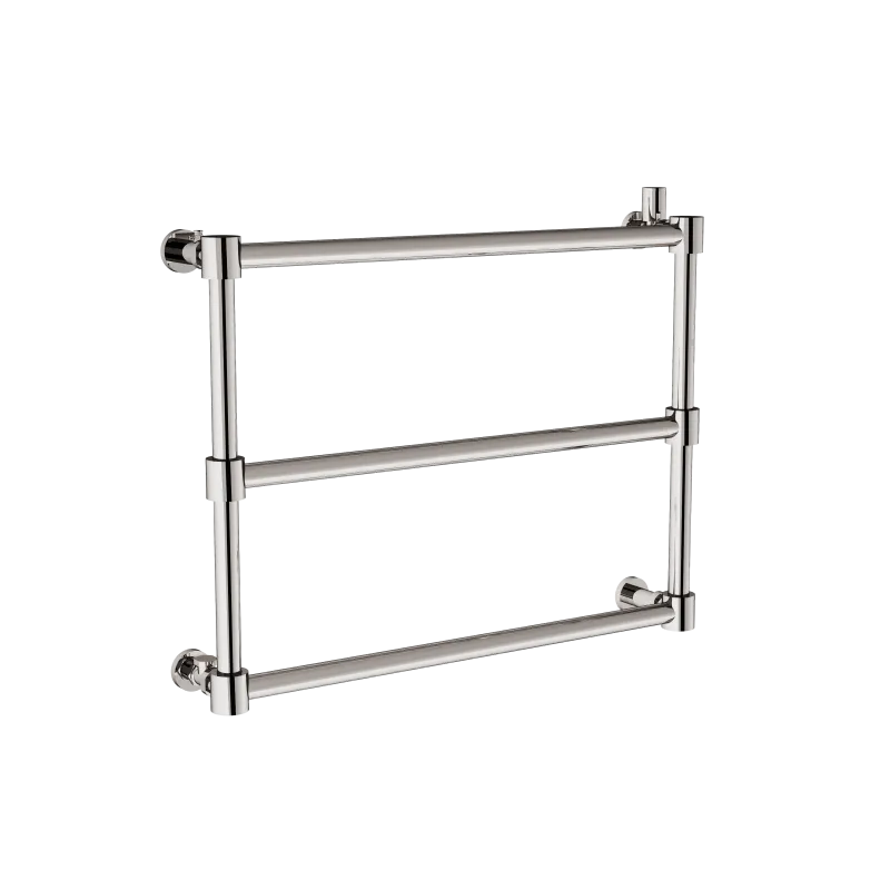 Wall-mounted hydraulic towel rail, valve cock and regulating tee included