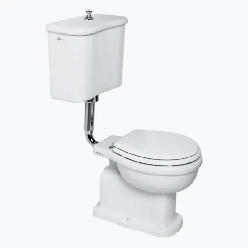  Volevatch Collection Palladio toilet and cistern withwith low level cistern, flush mechanism and pop up knob