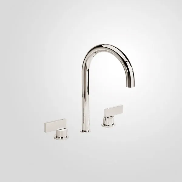Deck-mounted kitchen mixer