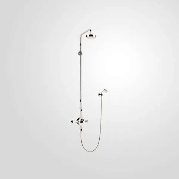  Volevatch Taps Exposed shower system with thermostatic valve, hand shower and Ø 200 rose