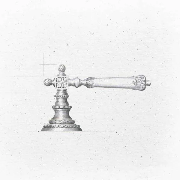  Volevatch Versailles 3/4’’ deck-mounted shut-of f valve, standard closing (righthand)