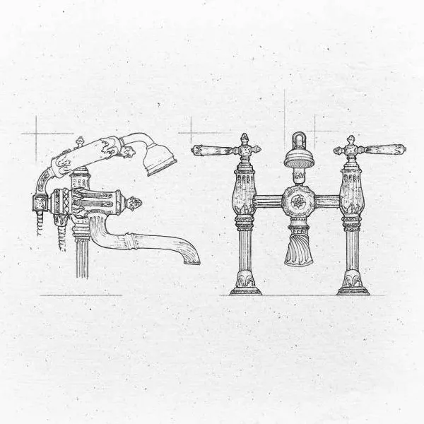 Versailles Decorative plate and flushing lever handle for GEBERIT system