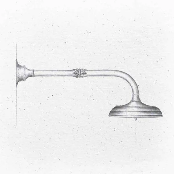  Volevatch Versailles Wall-mounted shower arm, Ø 300 rose