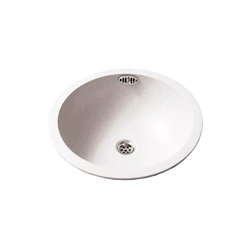  Volevatch Sanitaryware White ceramic undermount sink, double glazed with overflow