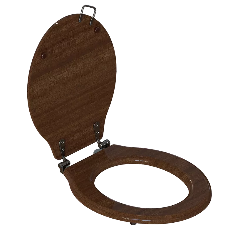 Abattant pour WC Néoclassique en bois avec poignée de courtoisie