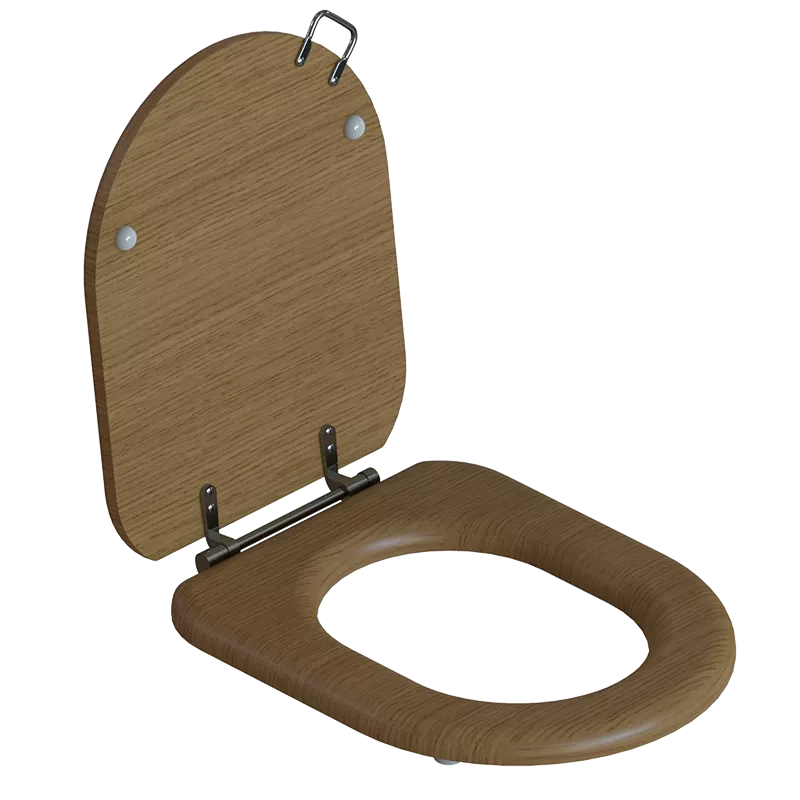  Volevatch WC Abattant pour WC Néoclassique en bois suspendu avec poignée de courtoisie