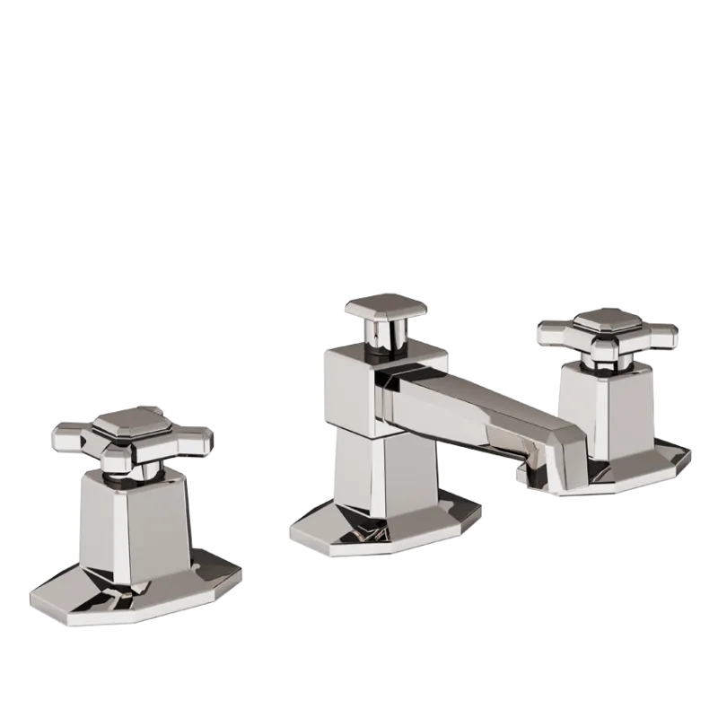  Volevatch Art Deco Mélangeur 3 trous sur plan, vidage intégré