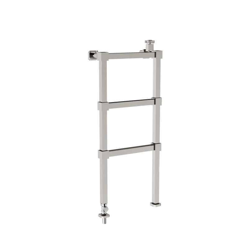  Volevatch Sur pieds Sèche-serviettes hydraulique sur pieds 400x1000mm 3 barres avec robinet et té de réglage